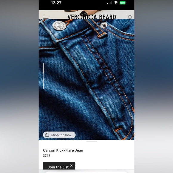 Women’s Veronica Beard Carson ankle flare jeans NWT size 27/4 $278 - Picture 3 of 10